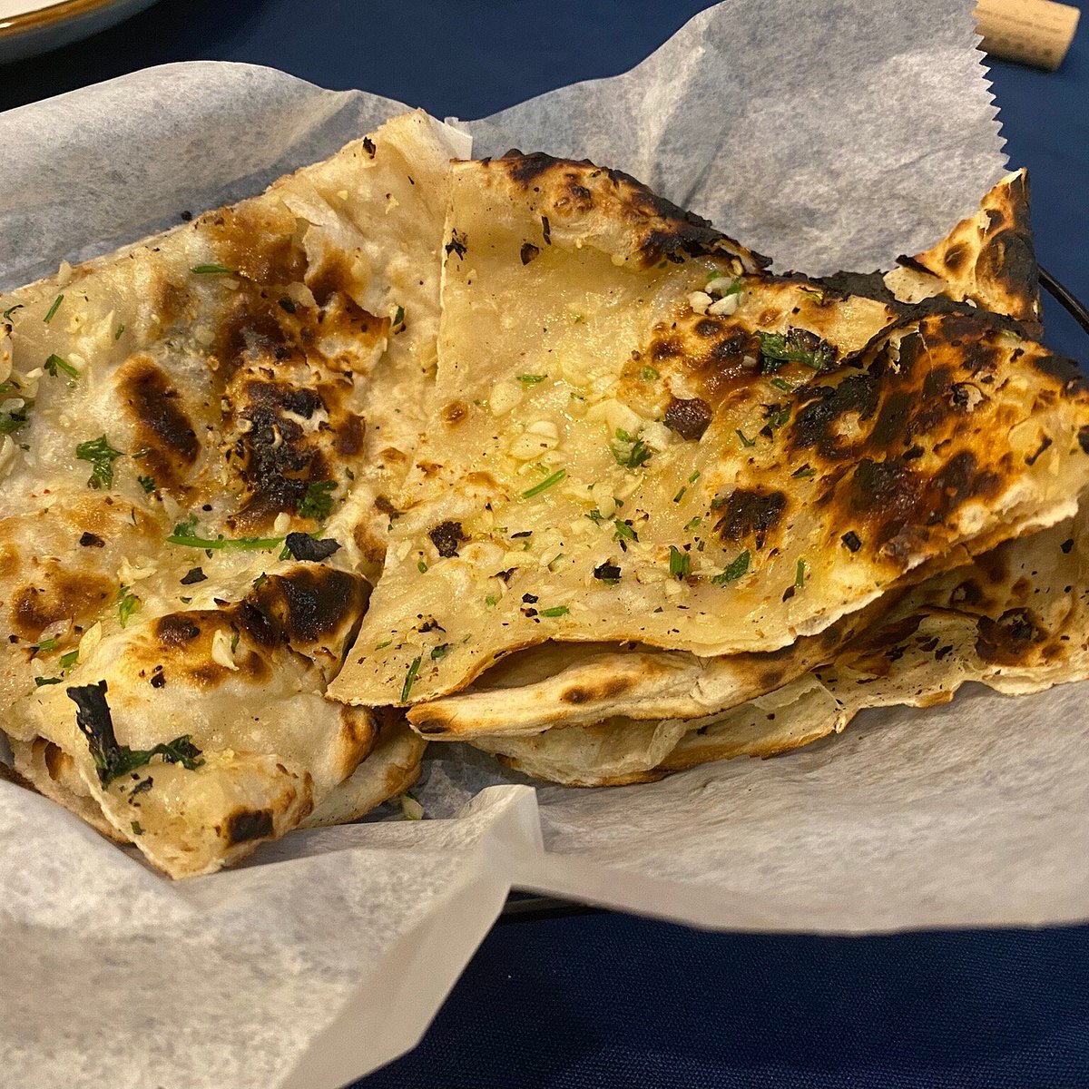 Tamara Modern Indian Cuisine signature dishes Chicken Tikka MasalaButter ChickenGarlic Naan